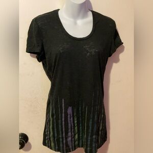 Nollie women’s Y2K Black Tee with Purple Accents size large